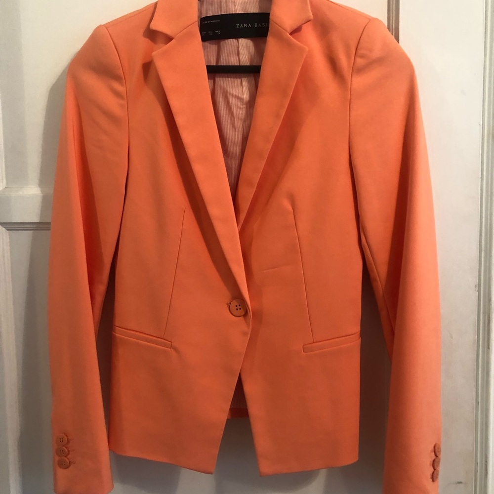 Orange sleek blazer from Zara xs